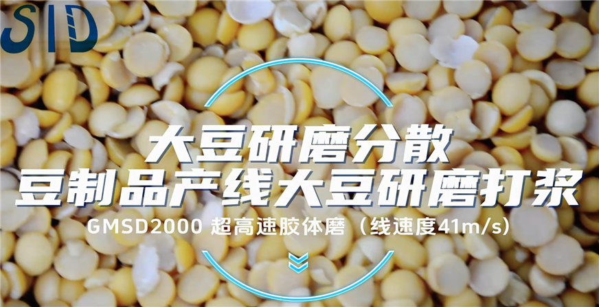 GMSD2000超高速膠體磨——大豆制品產(chǎn)線大豆研磨打漿
