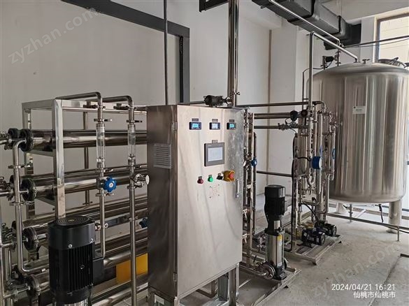黃石市注射劑1噸/H雙級反滲透+EDI純化水